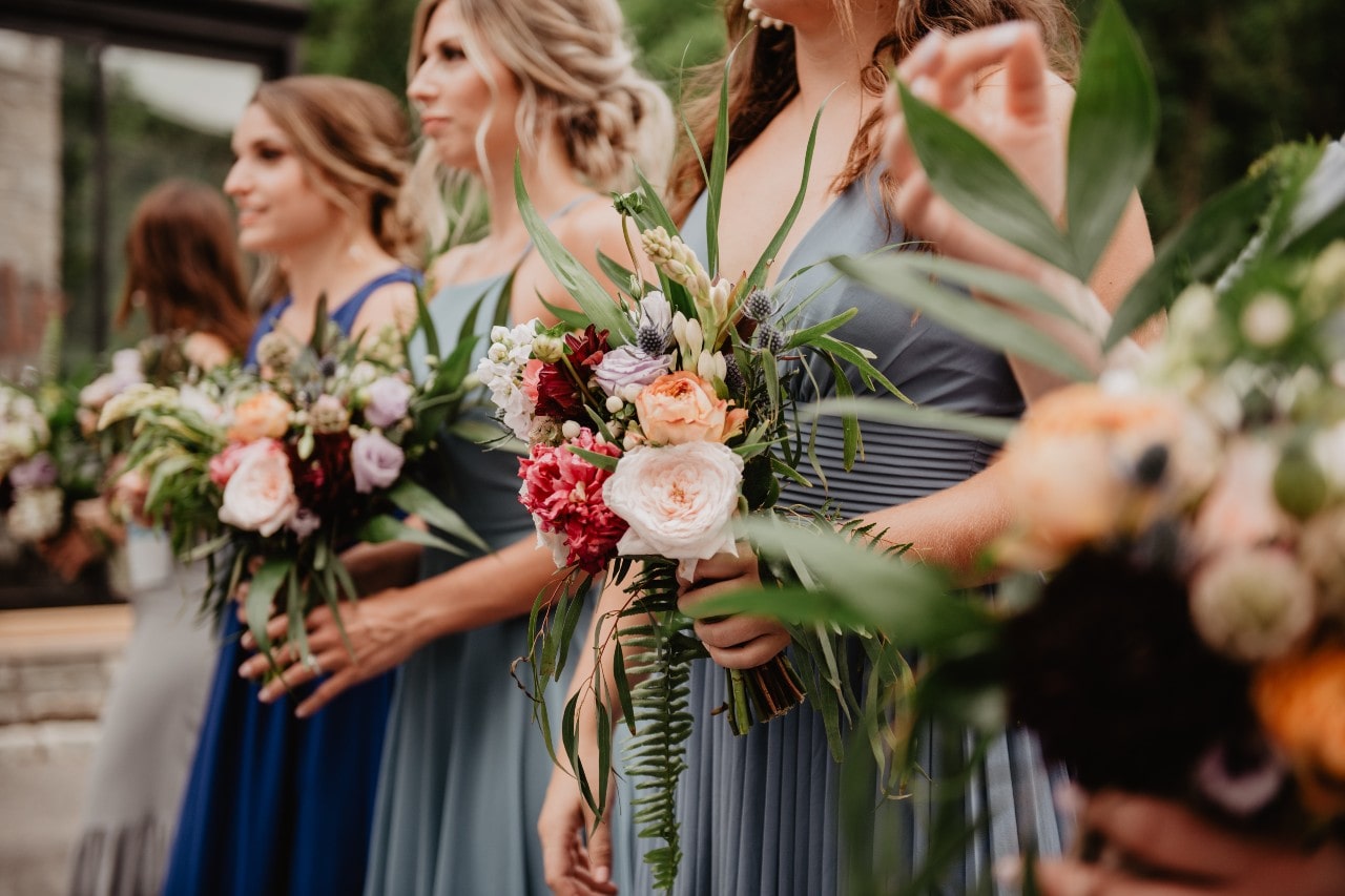 bridesmaids at wedding