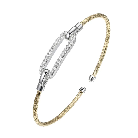 Charles Garnier Sterling Silver Paperclip Bracelet